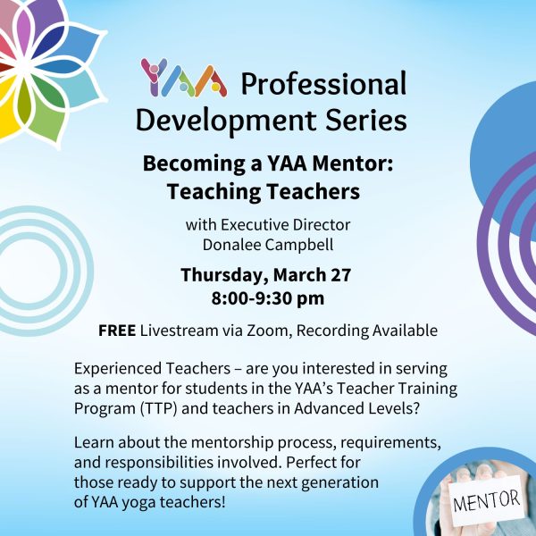 Professional Development Series - Becoming a YAA Mentor: Teaching Teachers w Donalee Campbell